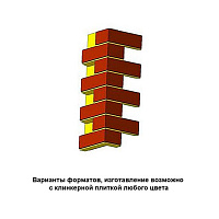 Термопанель угловая ППУ Регент ТПУ 40, 656*(245+245)*40 мм, с плиткой W356NF9 Feldhaus Klinker АКЦИЯ