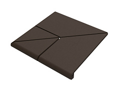 Ступень угловая Ecoclinker Коричневый, 33x33, 0,1089 м2/кор, 1шт/кор, 0,1089 шт/м2
