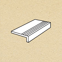 Ступень с насечками прямой угол Stroeher 4824(120) beige, 240*115*52*10 мм, 6 шт./уп.