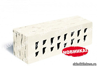ЛСР "Неаполь" белый береста клинкер фасадный М-300, 250х85х65мм, 2,5 кг/шт,  480 шт/под, 8160 шт/авт