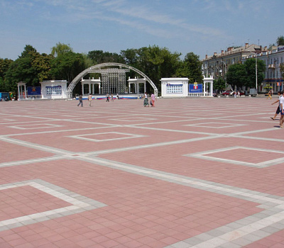 Вибропрессованная тротуарная плитка