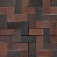 Клинкерная брусчатка Muhr PK 52, Nr 04 S, Rotbraun-bunt Spezial, 200/100/52 мм, 2,3 кг., 684 шт/под