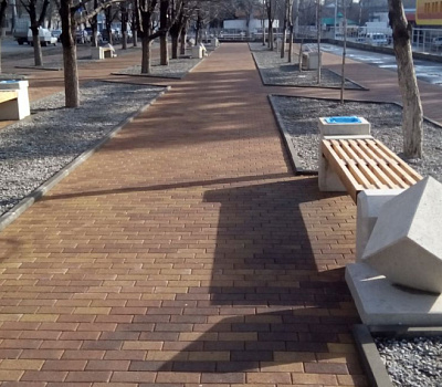 Вибропрессованная тротуарная плитка