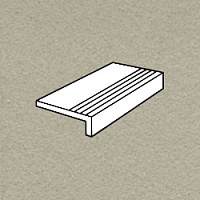 Ступень с насечками прямой угол Stroeher 4824(230) grau, 240*115*52*10 мм, 6 шт./уп.