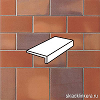 Ступень прямой угол Stroeher 4822(316) patrizierrot ofenbunt, 240*115*52*10 мм, 6 шт./уп.