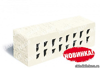 ЛСР "Неаполь" белый тростник клинкер фасадный М-300, 250х85х65мм, 2,5 кг/шт,  480 шт/под, 8160 шт/ав