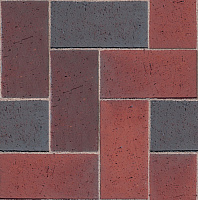 Тротуарный кирпич Classic Kerawil Rot-Blau-Bunt - 5, 200*100*40 мм