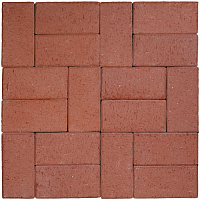 Тротуарная плитка ArtStone Klinker ASK-3316 red 200х100х16 (1м2=48шт) 40 шт/уп, 33,6 кг/м2